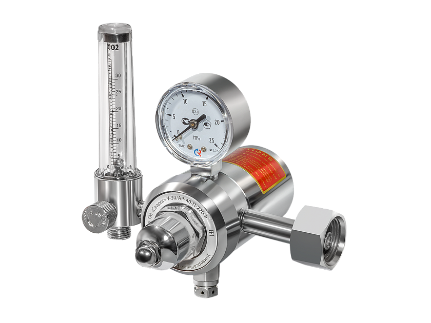 Регулятор У-30/АР-40-1П-220-Р с подогревателем и ротаметром