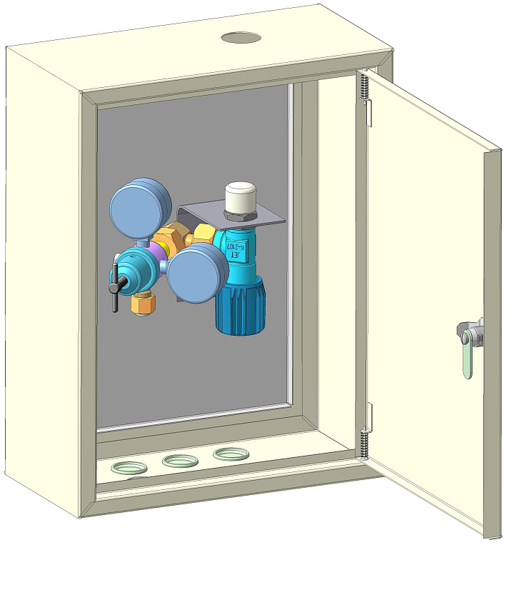 Пост газоразборный углекислотный ПГУ-30-З с регулятором У-30