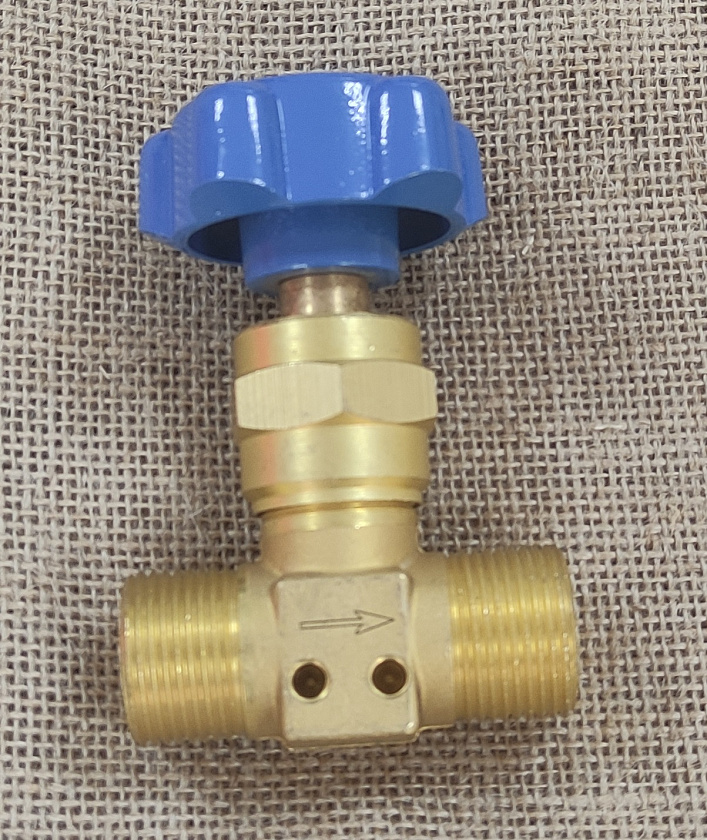 Клапан запорный К-1409-250 G3/4 синий маховик