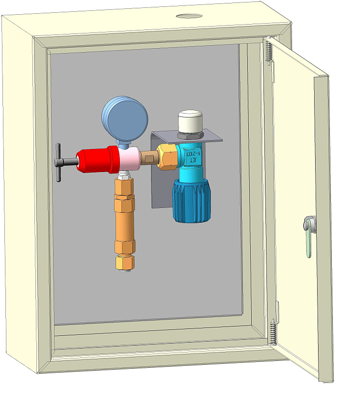Пост газоразборный пропановый ПГП-5-З с редуктором БПО-5