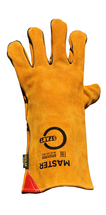 Master, Краги спилковые, усиленная ладонь, Kevlar Start